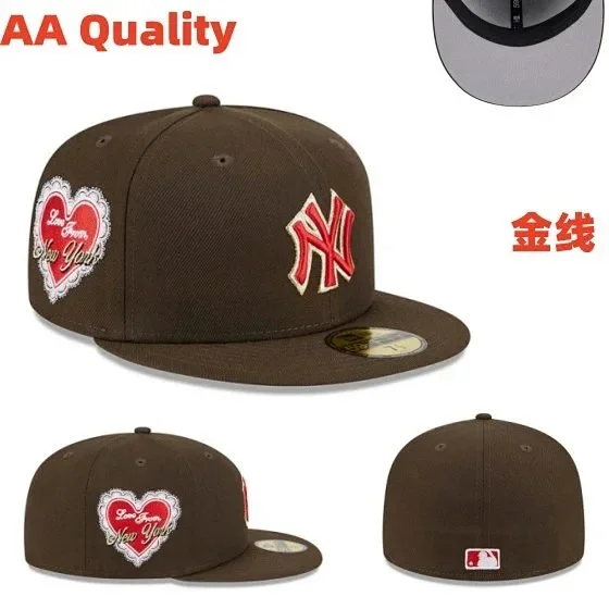 New York Yankees Hats Fitted Flat-Brim Baseball Cap product detail image 8