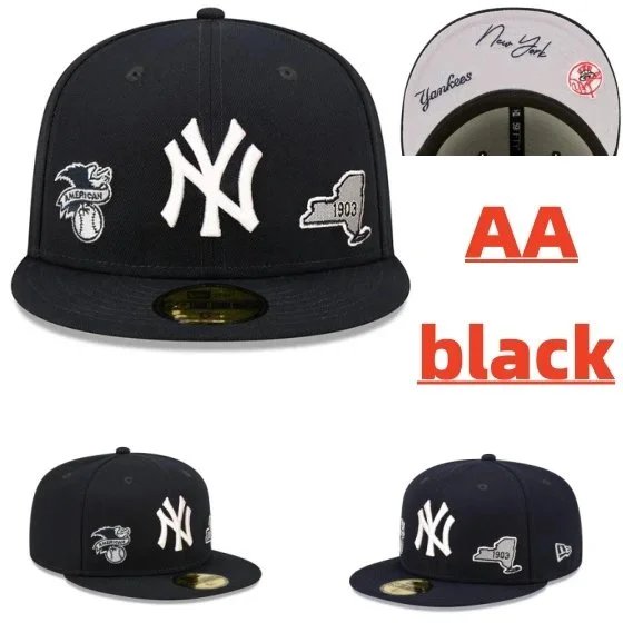 New York Yankees Hats Fitted Flat-Brim Baseball Cap — Figure 10