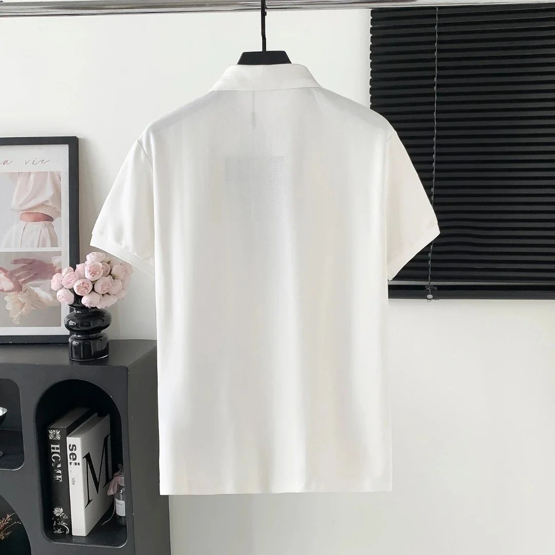 Prada Shirts Short-Sleeve Polo Shirt with Triangle Logo Patch image 4