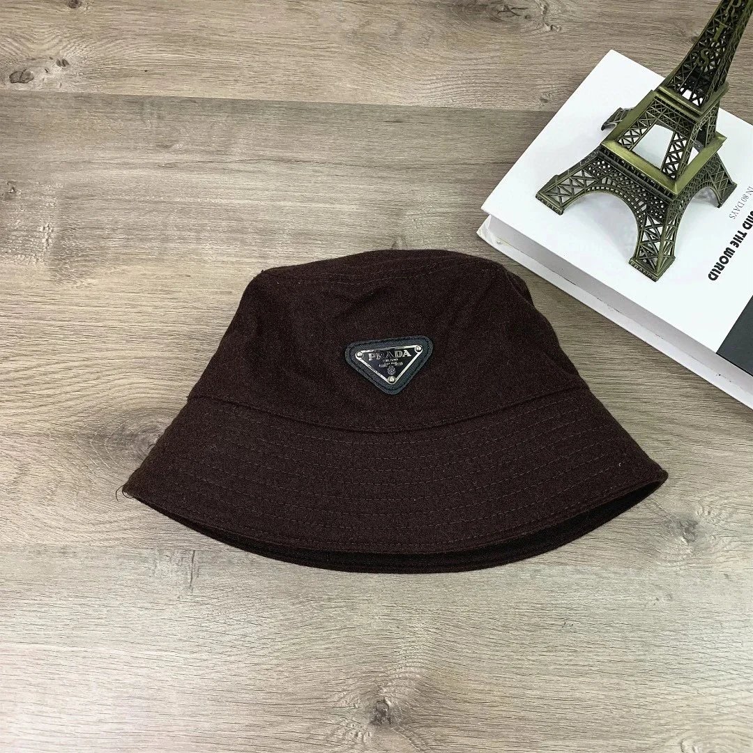 Prada Hats Triangle Plaque Bucket Hat image 6