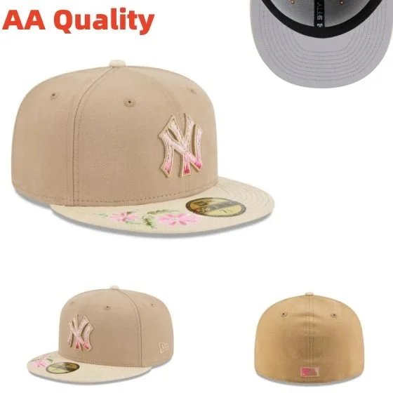New York Yankees Hats Fitted Flat-Brim Baseball Cap image 8