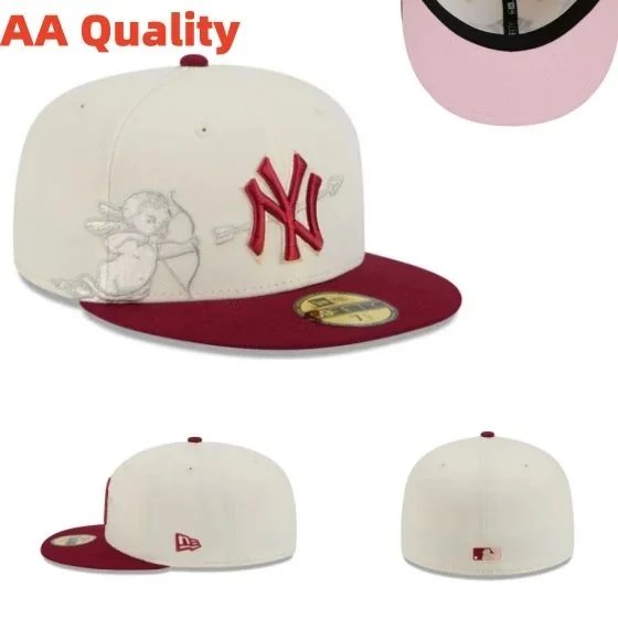 New York Yankees Hats Fitted Flat-Brim Baseball Cap image 11