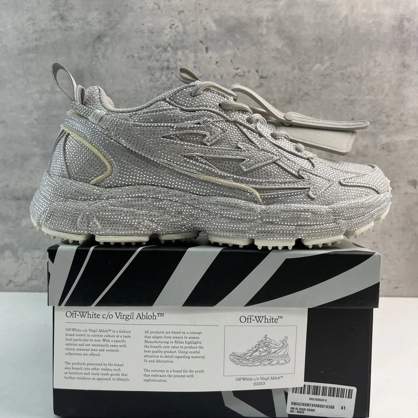 Off-White Be Right Back Low Silver OMIA295W24FAB0018300