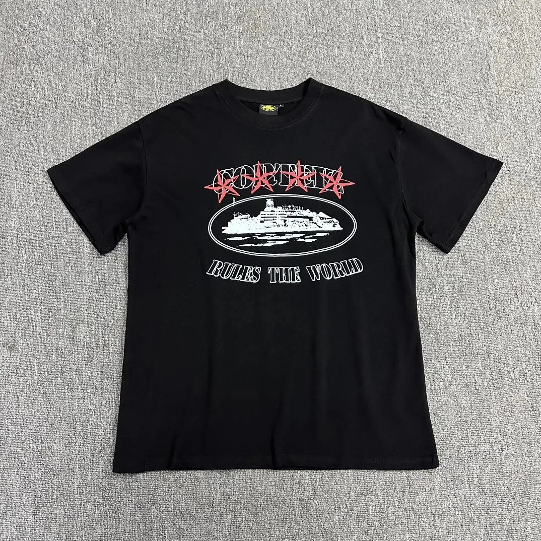 Corteiz T-Shirts Graphic Print — 3115 (Black)