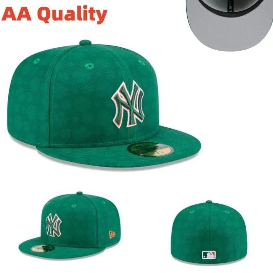New York Yankees Hats Fitted Flat-Brim Baseball Cap image 10