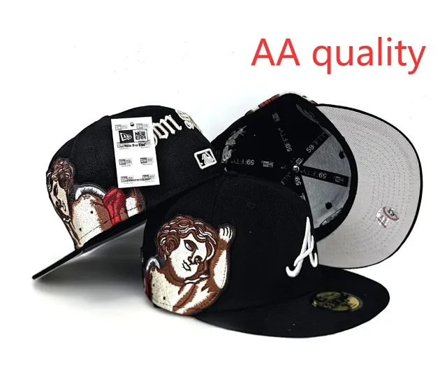 New Era Hats 59FIFTY Atlanta Braves fitted flat-brim cap product detail image 8