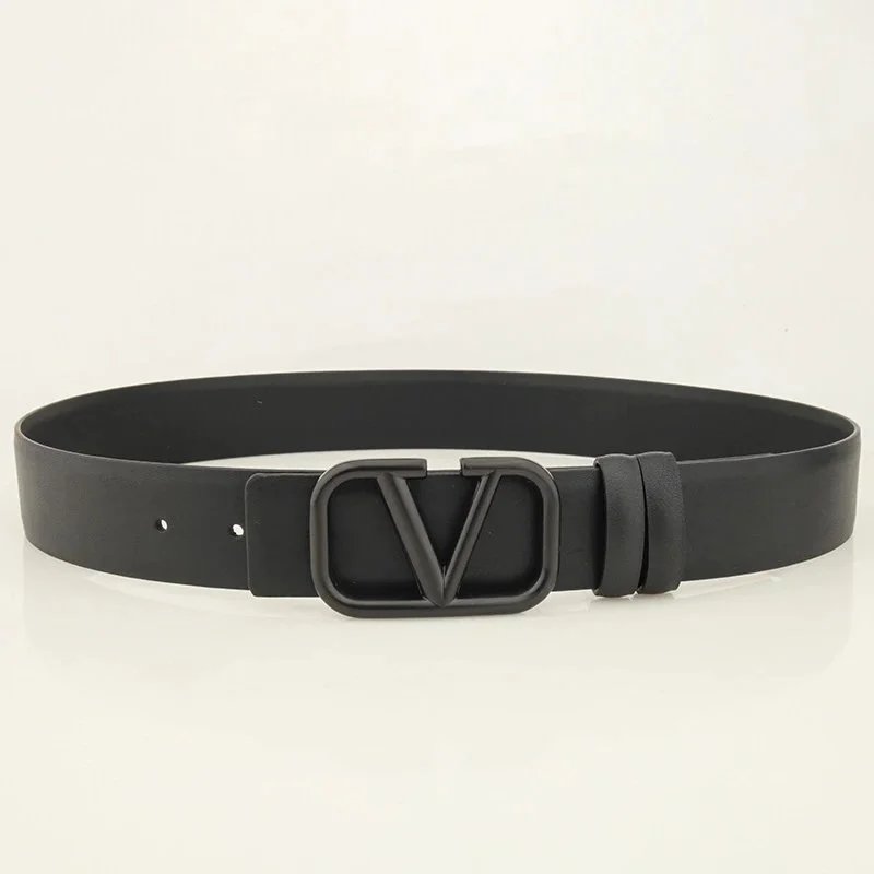 Valentino Belts V-logo buckle belt — Black, black buckle