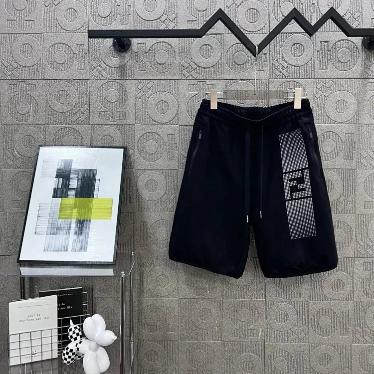 Fendi Shorts FF Jacquard Drawstring — 12