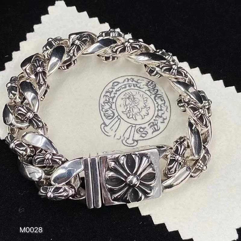 Unbranded Jewelry Floral cross link bracelet — Cross Flower Head Half Flower Bracelet