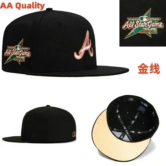 New Era Hats 59FIFTY Atlanta Braves fitted flat-brim cap product detail image 9
