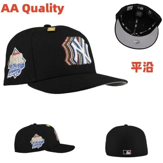 New York Yankees Hats Fitted Flat-Brim Baseball Cap image 12