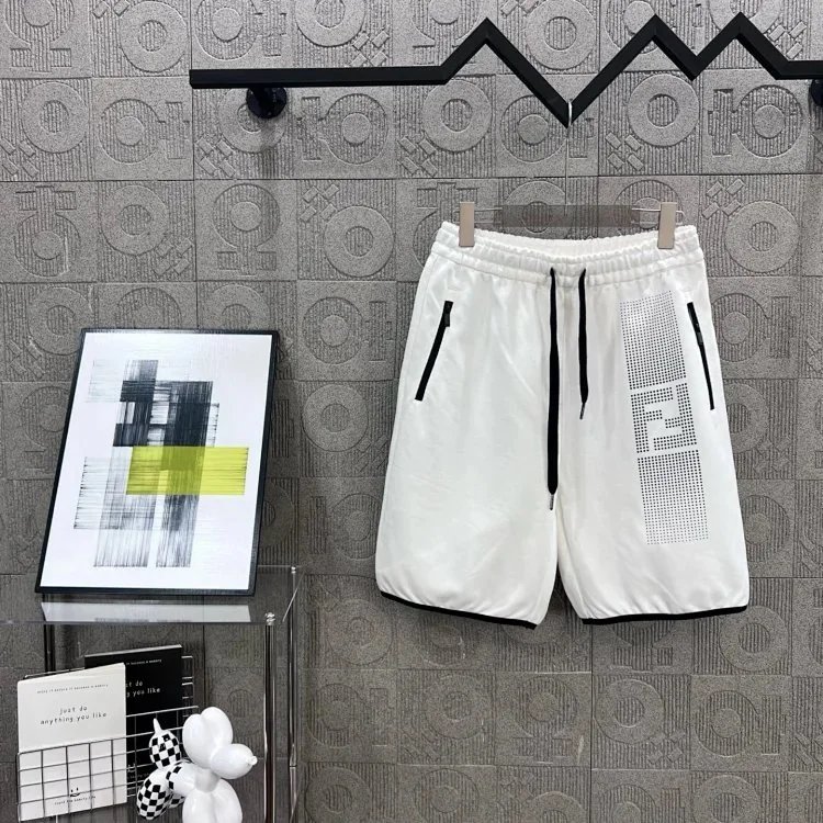 Fendi Shorts FF Jacquard Drawstring — 3