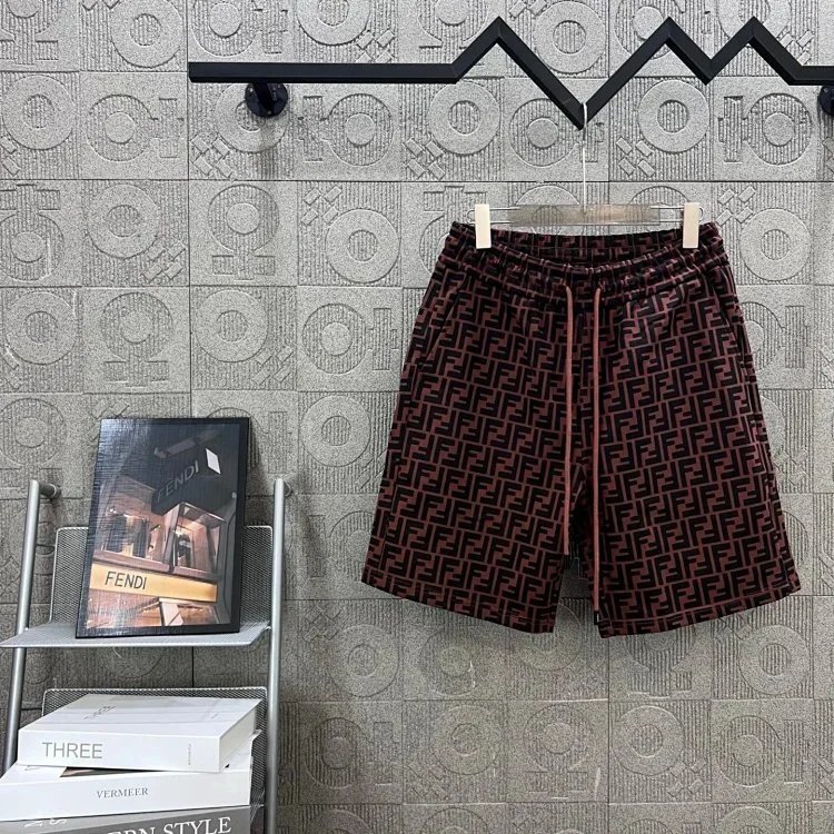 Fendi Shorts FF Jacquard Drawstring — 13
