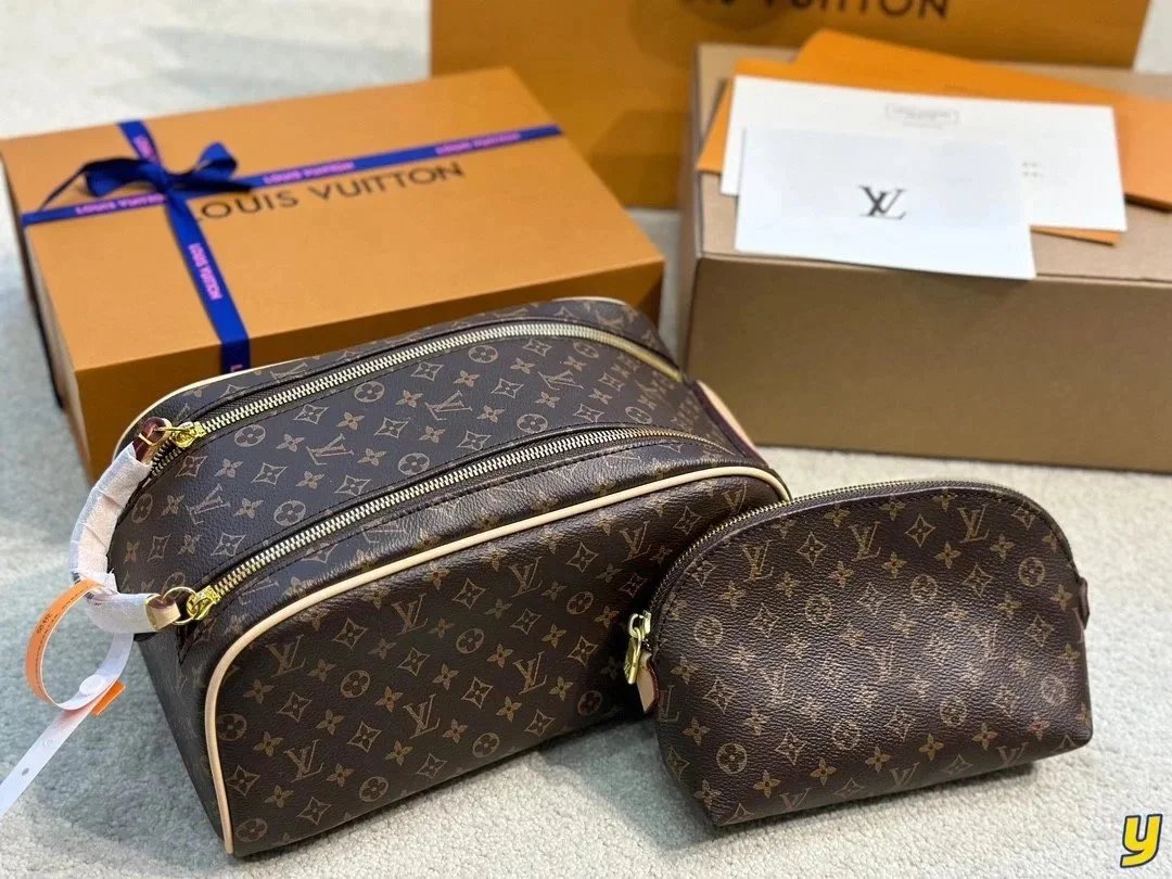 Louis Vuitton Travel Bags Monogram Double-Zip Toiletry Bag — Old flower (small flower)