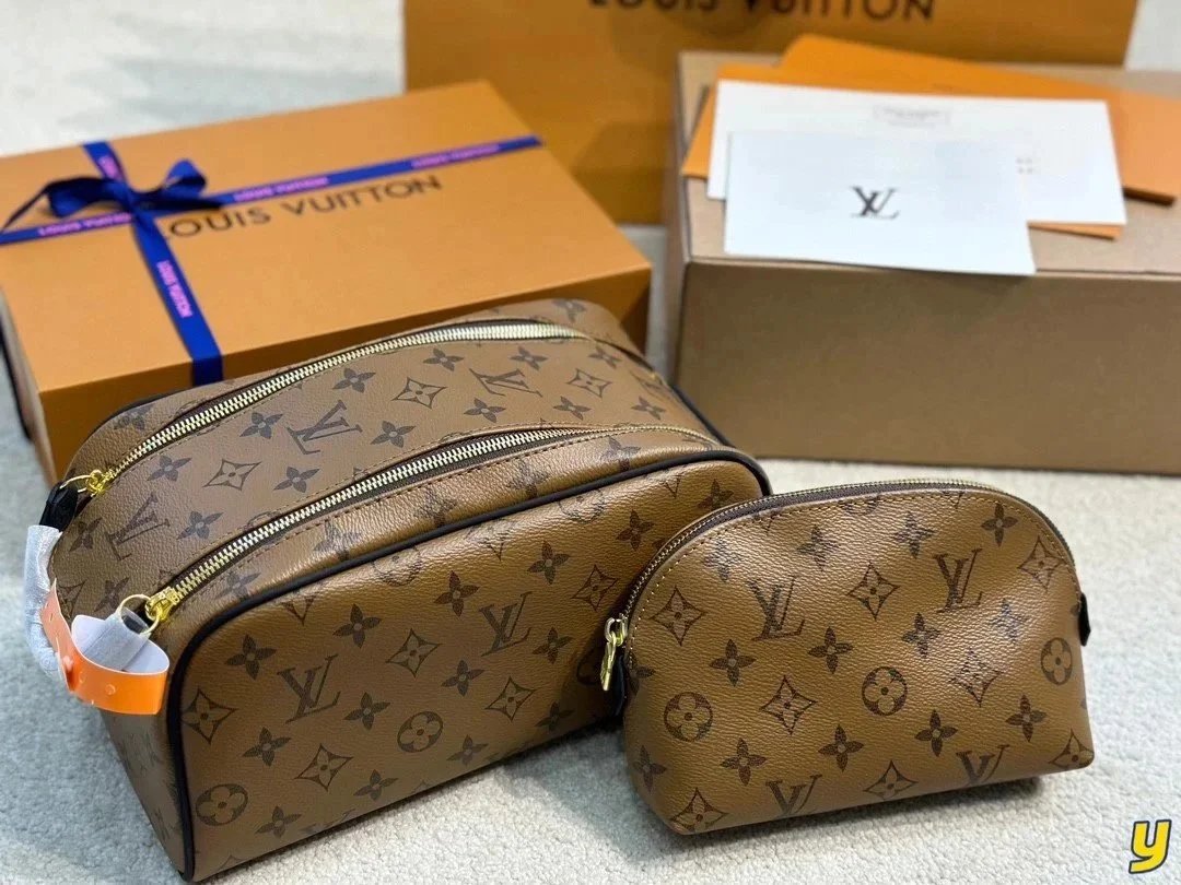 Louis Vuitton Travel Bags Monogram Double-Zip Toiletry Bag — Yellow flower