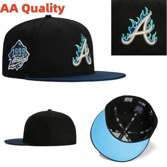 New Era Hats 59FIFTY Atlanta Braves fitted flat-brim cap image 2