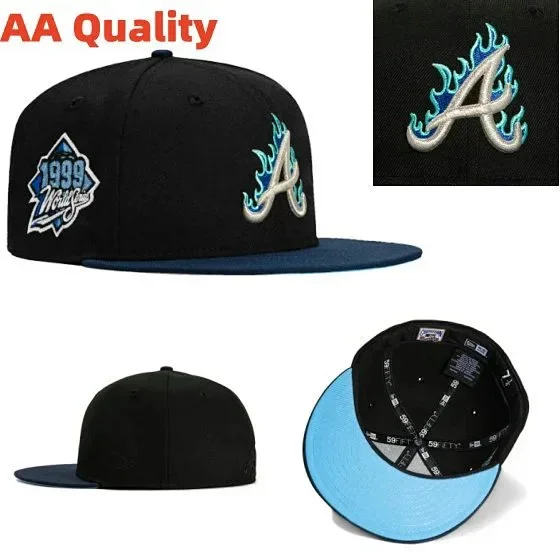New Era Hats 59FIFTY Atlanta Braves fitted flat-brim cap product detail image 4