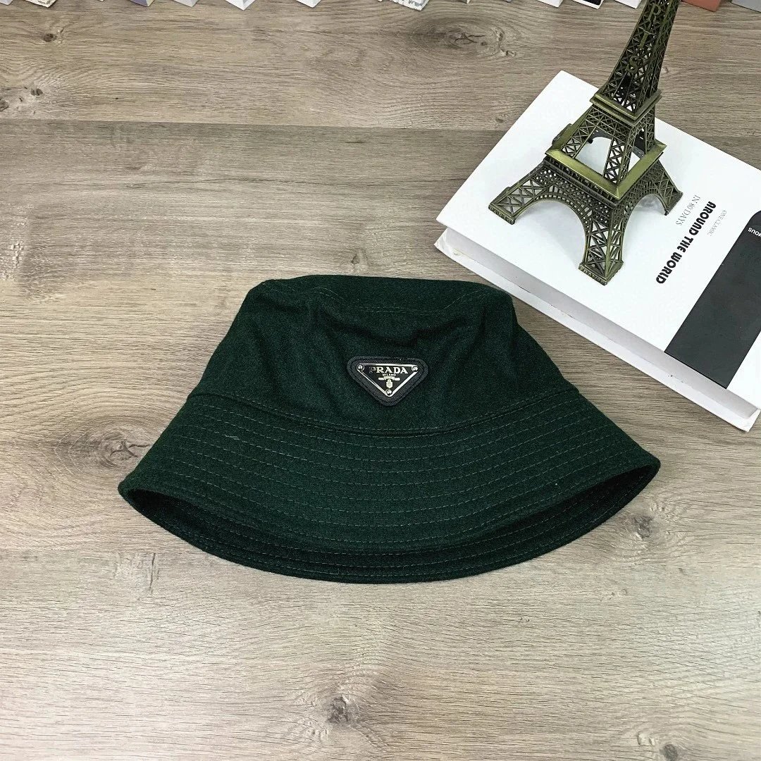 Prada Hats Triangle Plaque Bucket Hat image 4
