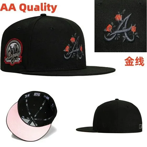 New Era Hats 59FIFTY Atlanta Braves fitted flat-brim cap product detail image 10