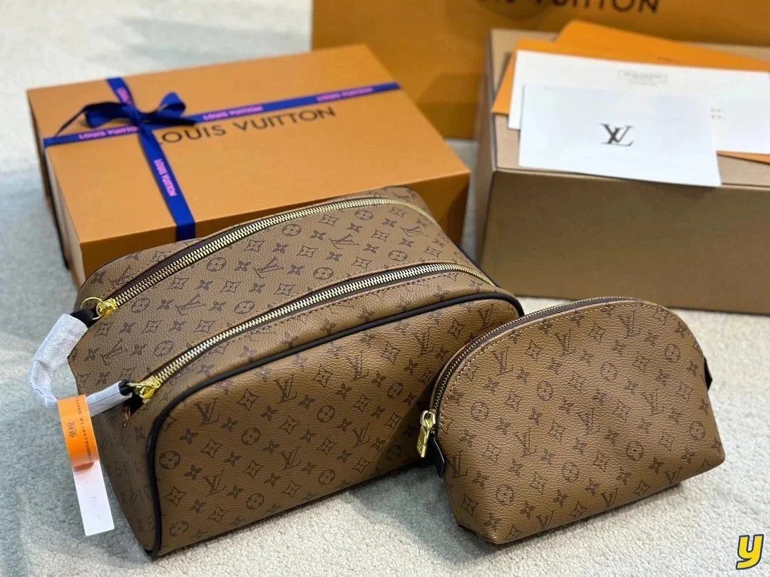 Louis Vuitton Travel Bags Monogram Double-Zip Toiletry Bag — yellow flower (small flower)