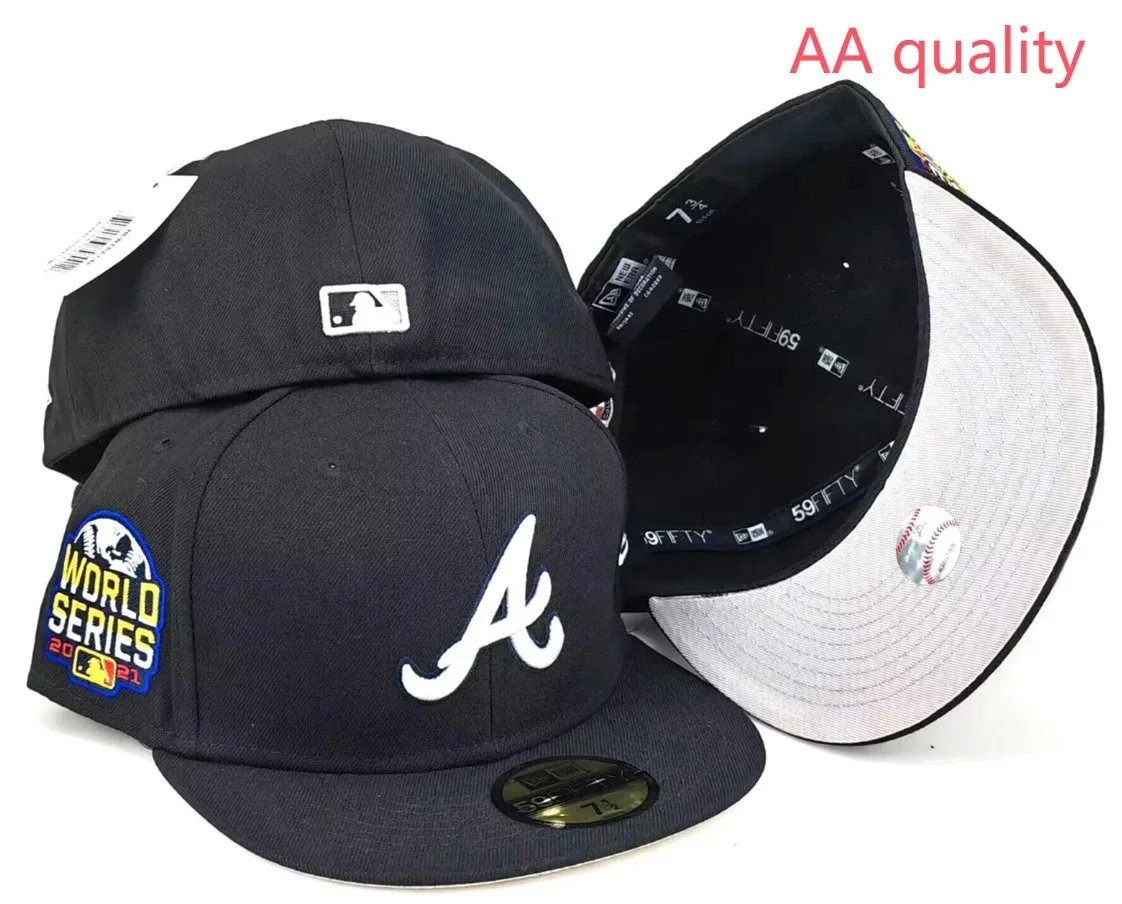 New Era Hats 59FIFTY Atlanta Braves fitted flat-brim cap image 3