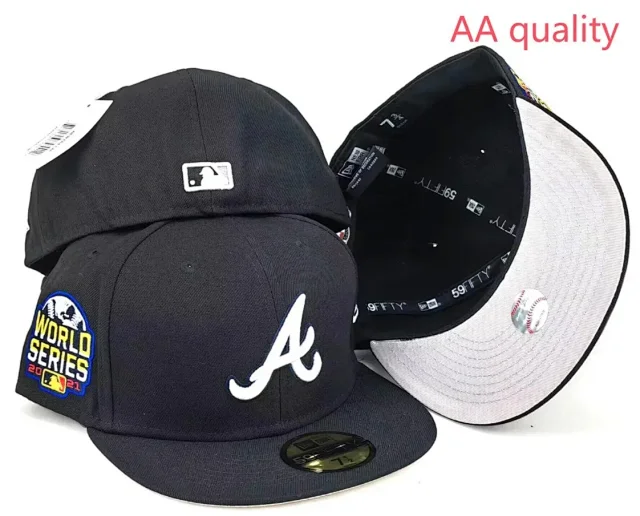 New Era Hats 59FIFTY Atlanta Braves fitted flat-brim cap product detail image 5