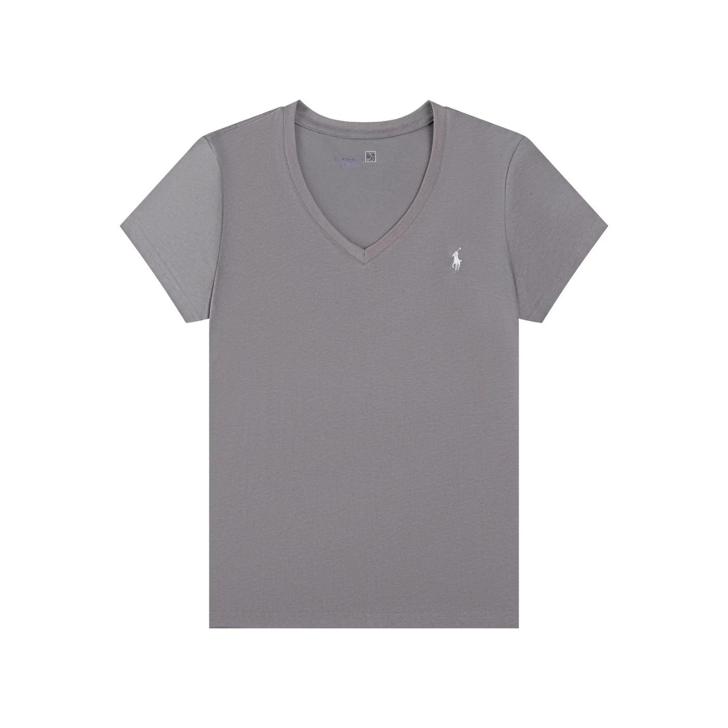 Ralph Lauren T-Shirts V-Neck Short-Sleeve Embroidered Pony — Dark gray