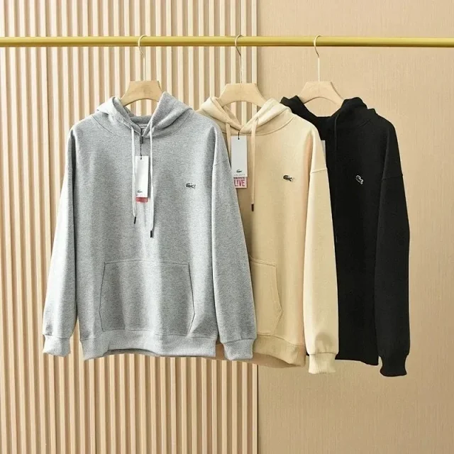 Lacoste Hoodies & Sweatshirts Crocodile Logo Pullover Hoodie product detail image 1