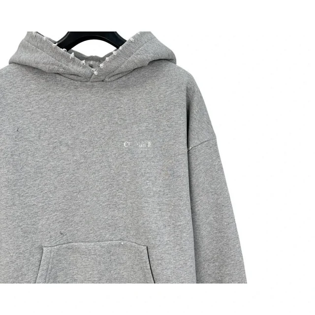 Unbranded Hoodies & Sweatshirts Distressed Hooded Sweatshirt with Kangaroo Pocket product detail image 5