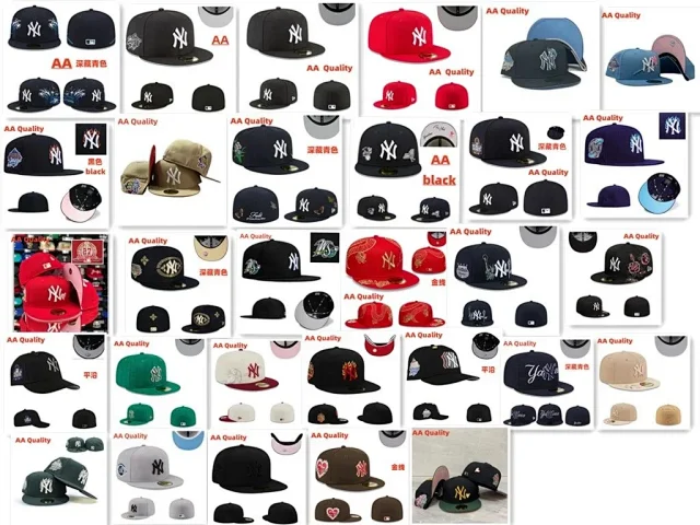 New York Yankees Hats Fitted Flat-Brim Baseball Cap product detail image 3