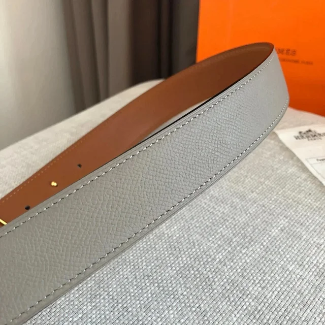Hermès Belts Reversible 32 mm leather belt with H buckle product detail image 5