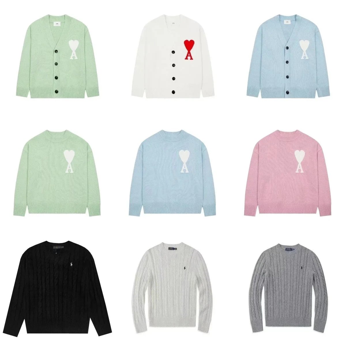 AMI Paris Heart Logo Sweater /