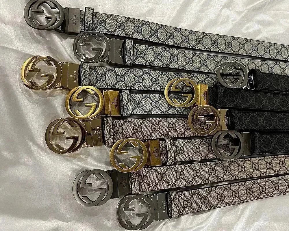 Gucci GG Marmont Belt Beige Canvas with Gold-Tone Buckle - 6