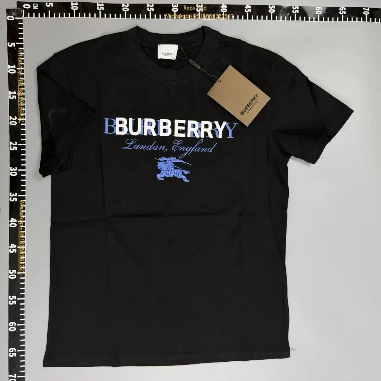 Burberry T-shirt BBURBERRYY Landan England Equestrian Knight Print Black