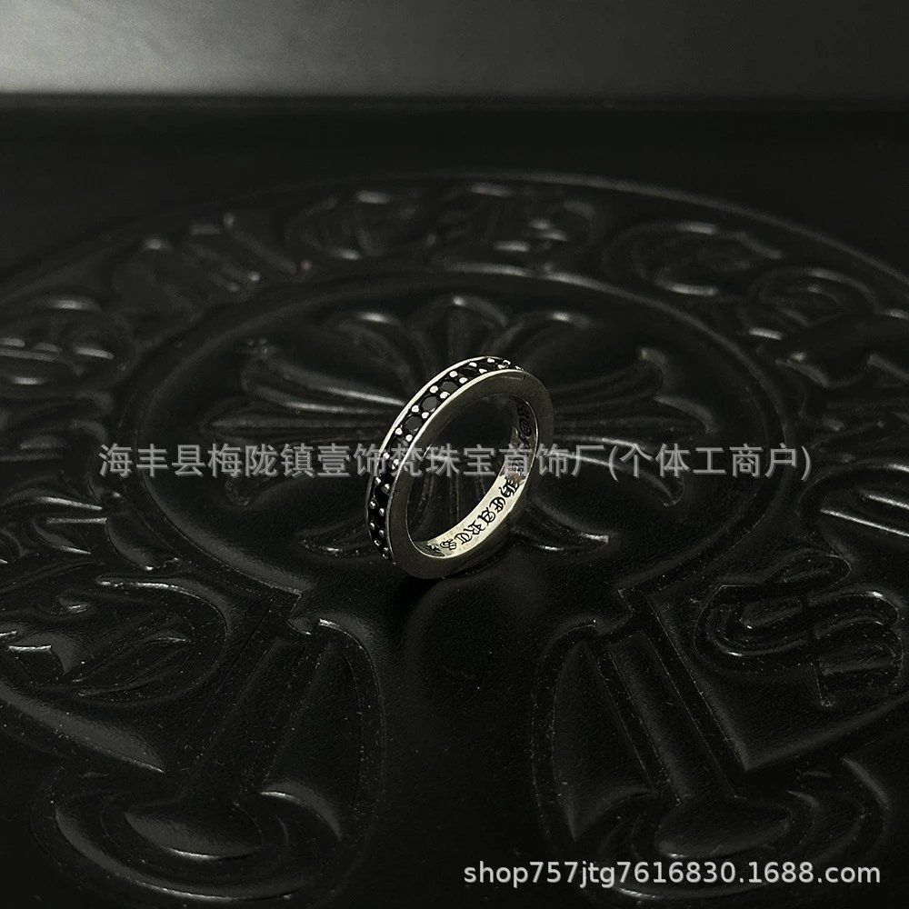 Channel Set - Silver Black Diamonds