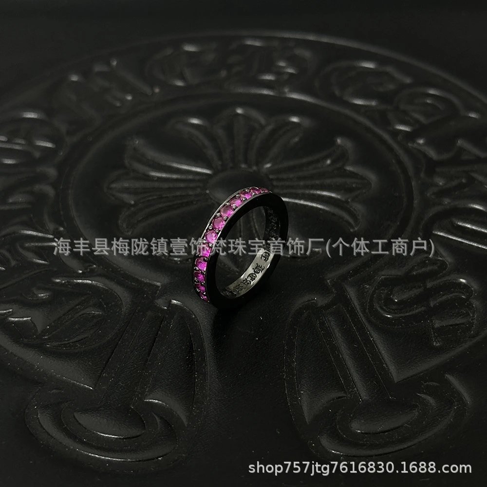 Channel Set - Black Pink Diamonds