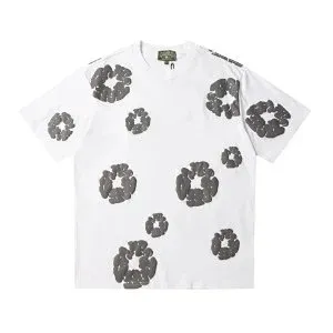 Off-White Floral Print Drawstring Shorts Red - 12