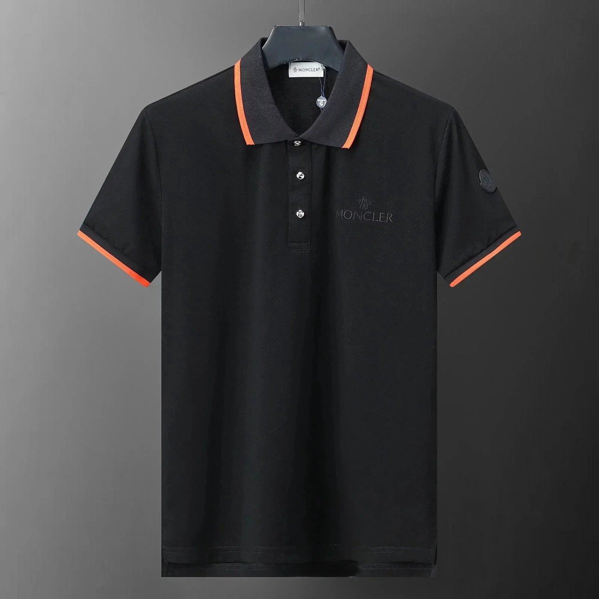 Moncler Logo Collar Polo Black Polo Shirt product detail 15 in Litbuy spreadsheet finds