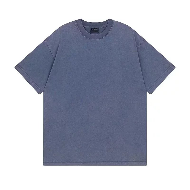 Balenciaga Logo Print Blue Oversized T-Shirt
