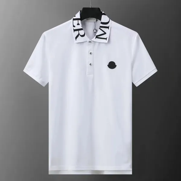 Moncler Polo Navy Blue Polo - 13