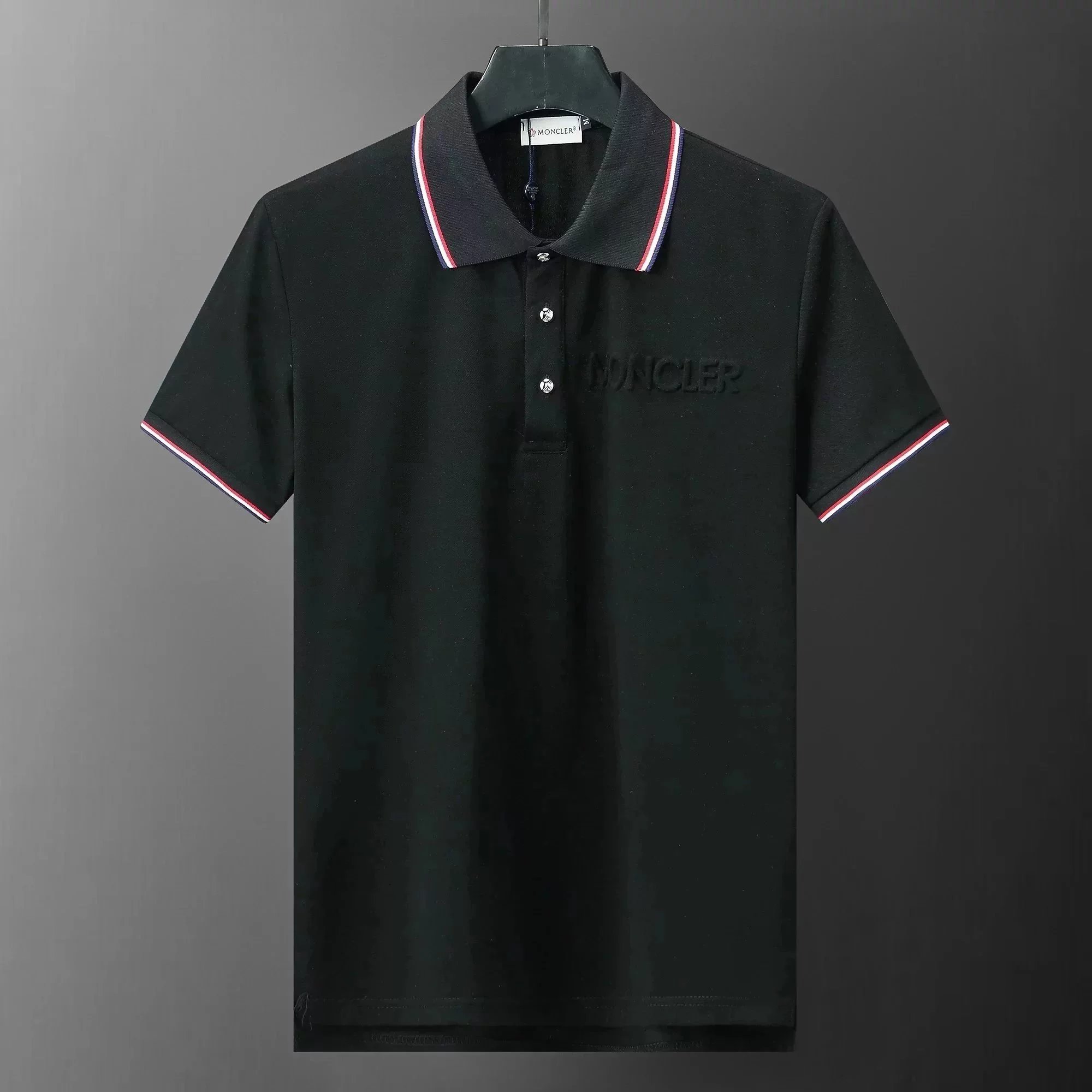 Moncler Polo Navy Blue Polo - 15