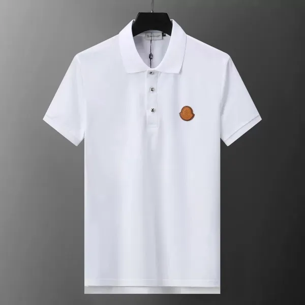 Moncler Polo Navy Blue Polo - 12