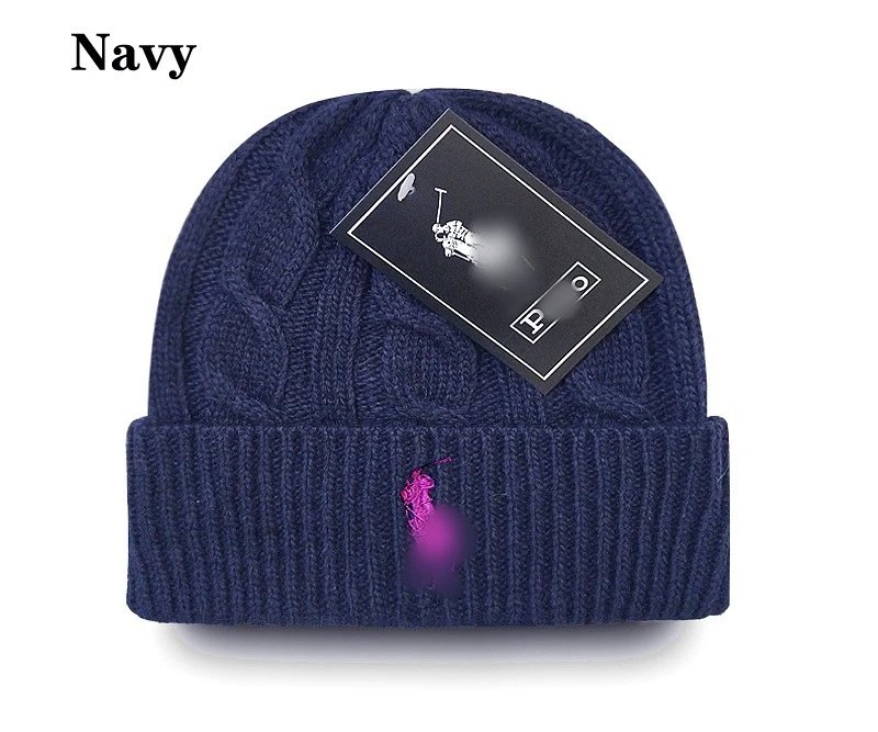 Winter Knit Beanie Hat Unisex Warm Cap Navy - Ralph Lauren - Cnfans - $10.16