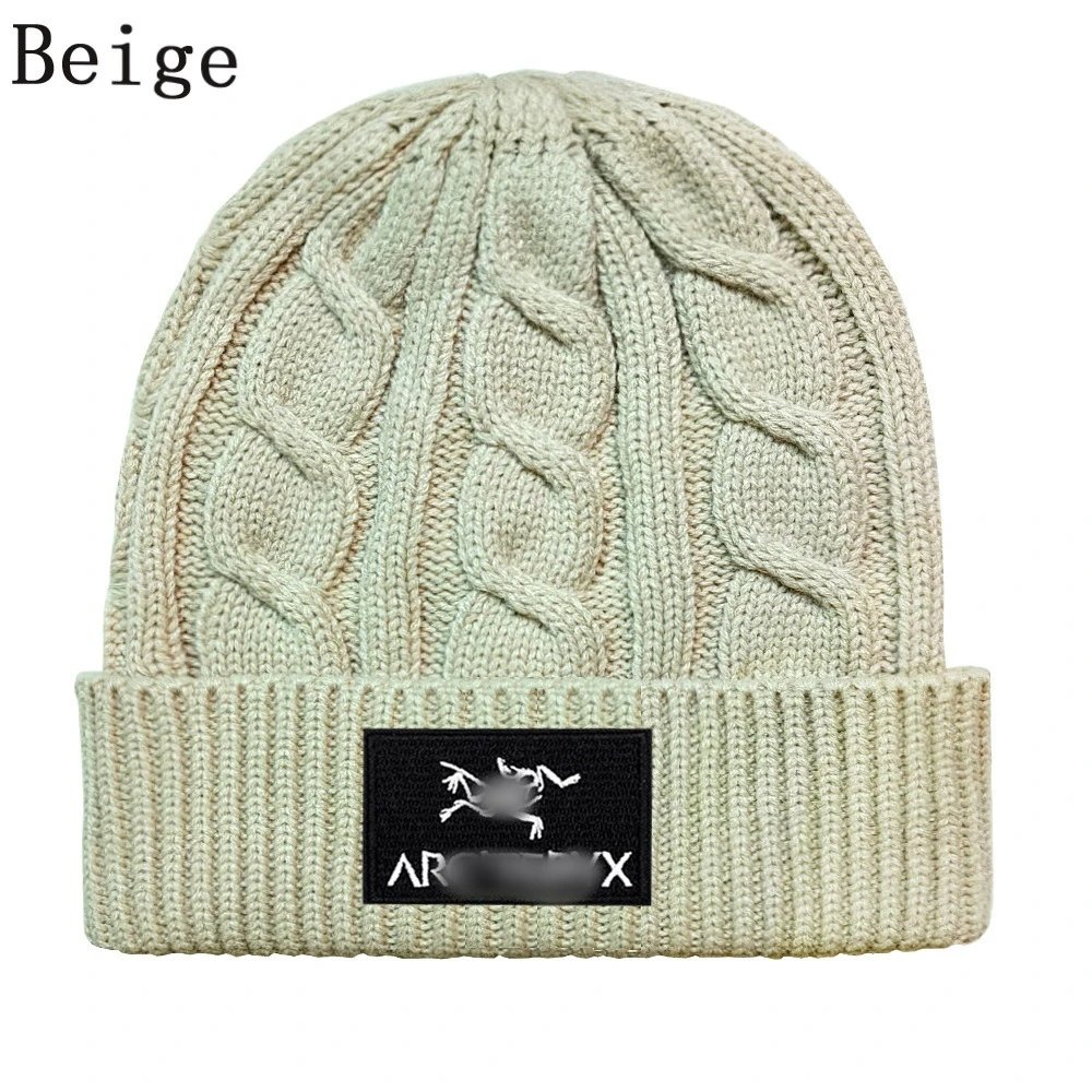 Cable Knit Beanie Unisex Warm Winter Hat Jet Black - Gallery Image 3 - Detailed View