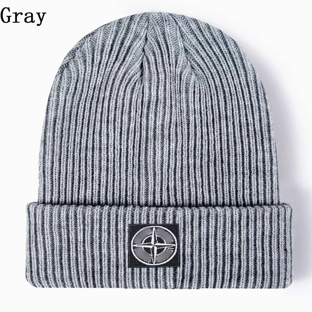 Casual Knit Skull Cap Cotton Beanie Hat - Navy - Gallery Image 3 - Detailed View