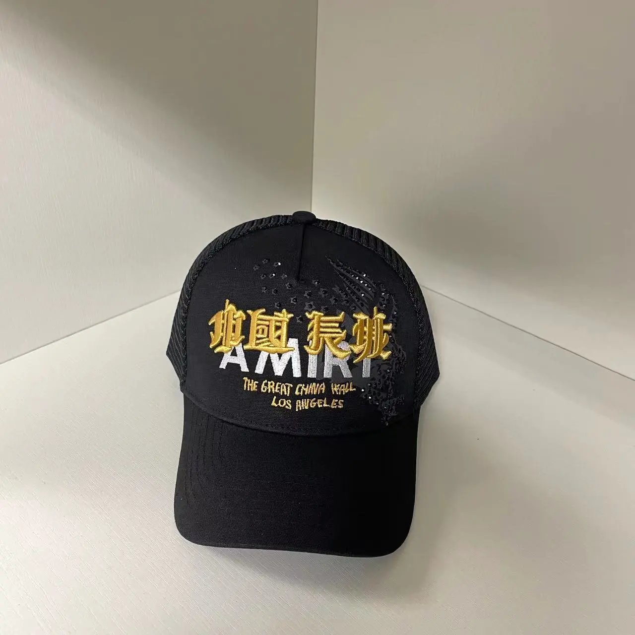 Amiri Embroidered Baseball Cap Black - Gallery Image 2 - Detailed View