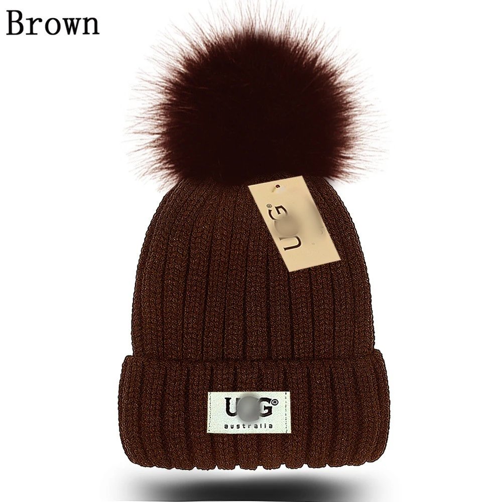 Winter Knit Beanie Hat with Pom Pom - Onyx - Gallery Image 2 - Detailed View