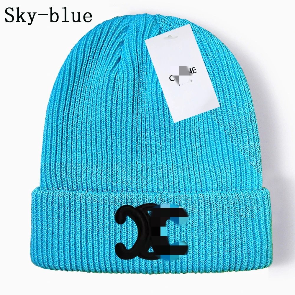 Winter Knit Beanie Hat Unisex Cable-Knit - Sky Blue - Other - Cnfans - $10.16