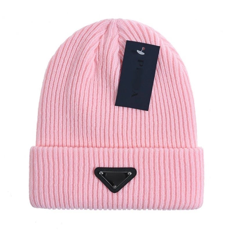 Knit Beanie Hat Unisex Windproof Winter Cap, Rose - Gallery Image 8 - Detailed View