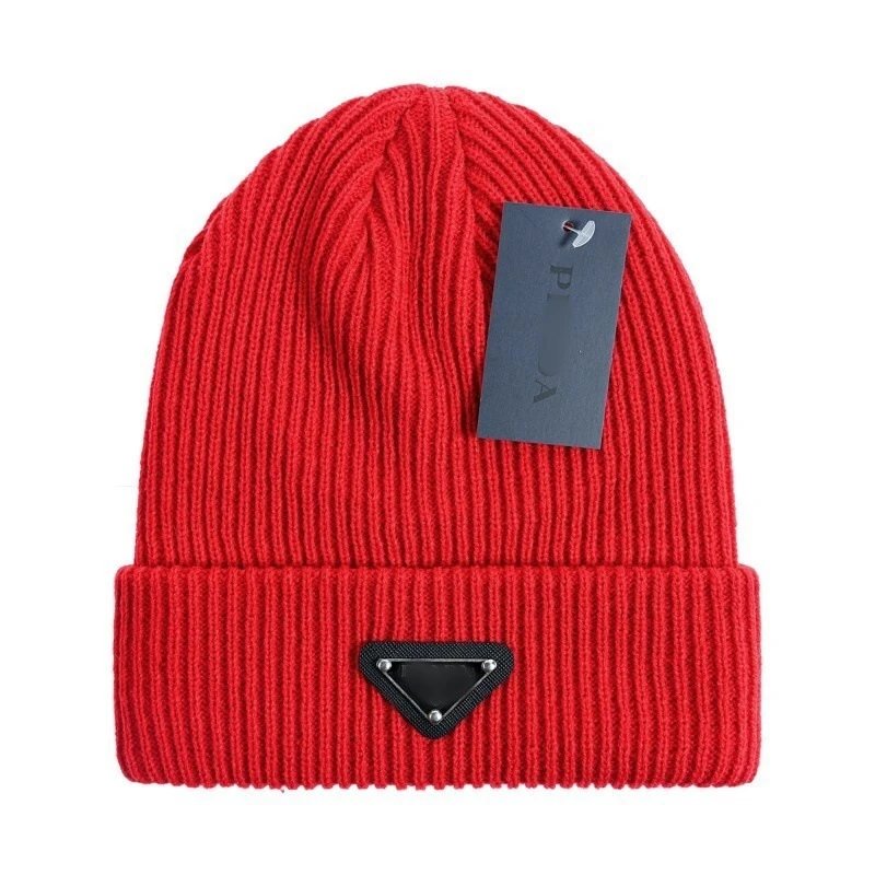 Knit Beanie Hat Unisex Winter Warm Headwear Scarlet - Related Product - Cnfans